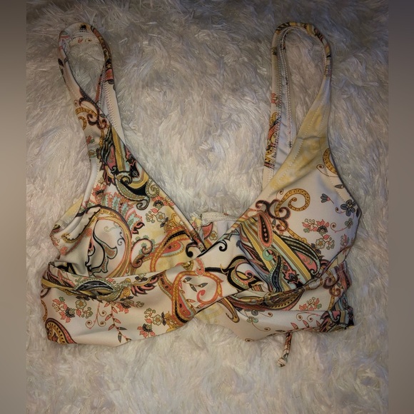 Paisley Print Bikini Top Size Small - Picture 1 of 9